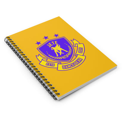 "Jeté Dance Gear" Spiral Notebook – Collegiate-Inspired Dance Journal with Colorful Graphic for Dancers, Students & Choreographers