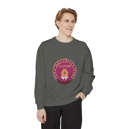 "Life Without Dance Is Pointeless" Unisex Lightweight Crewneck Sweatshirt – Bold Retro Ballet Pun Graphic Pullover for Dancers & Dance Lovers