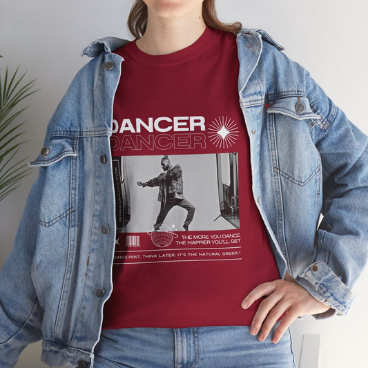 "Dancer "Jazz Pose Unisex Heavy Cotton Tee – Streetwear-Inspired Jazz Dance Graphic T-Shirt for Performers