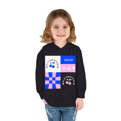 "Dancer – All in Your Attitude" Toddler Pullover Hoodie – Retro Dance Graphic Fleece Sweatshirt for Kids