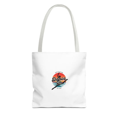 "Keep Calm and Dance On" Canvas Tote Bag – Retro Dance Graphic, Durable Shopping & Everyday Dance Bag