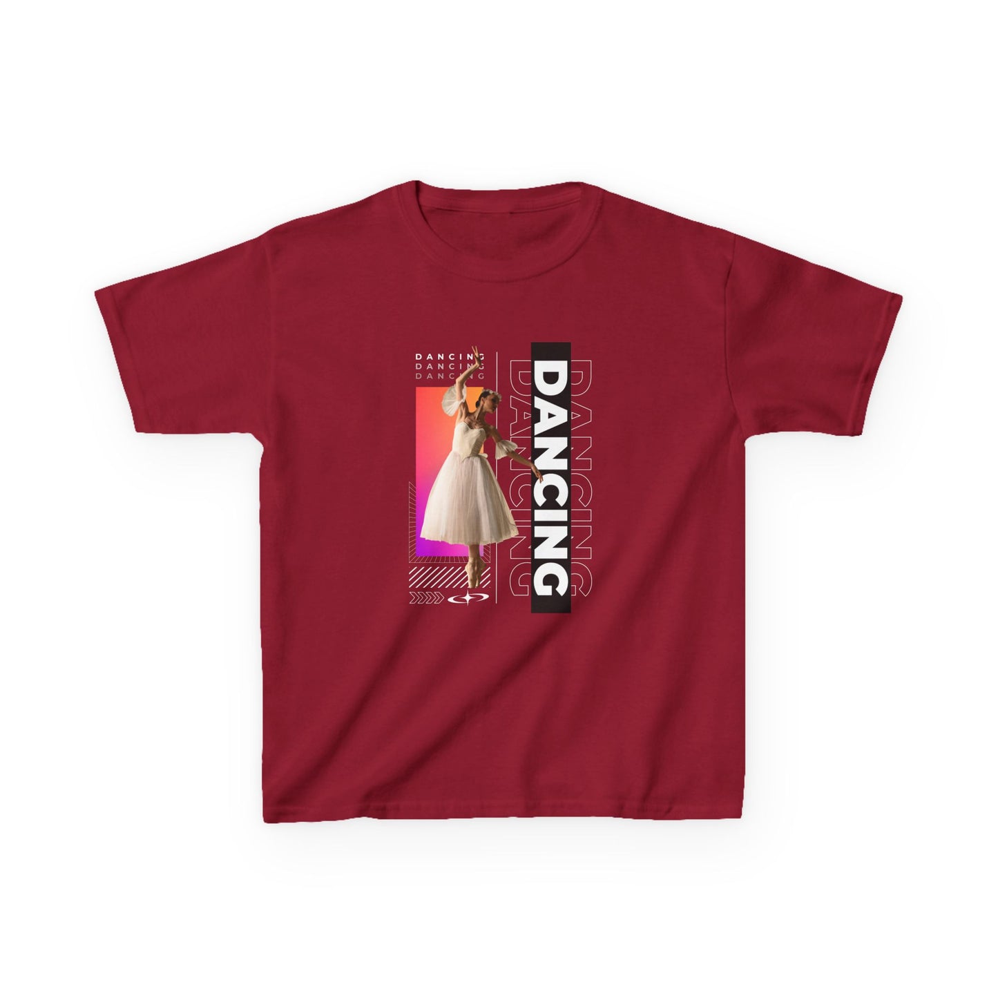 “Dancing” Youth Short Sleeve T-Shirt – Streetwear-Inspired Female Dancer Graphic – Trendy Kids Dance T-Shirt for Girls