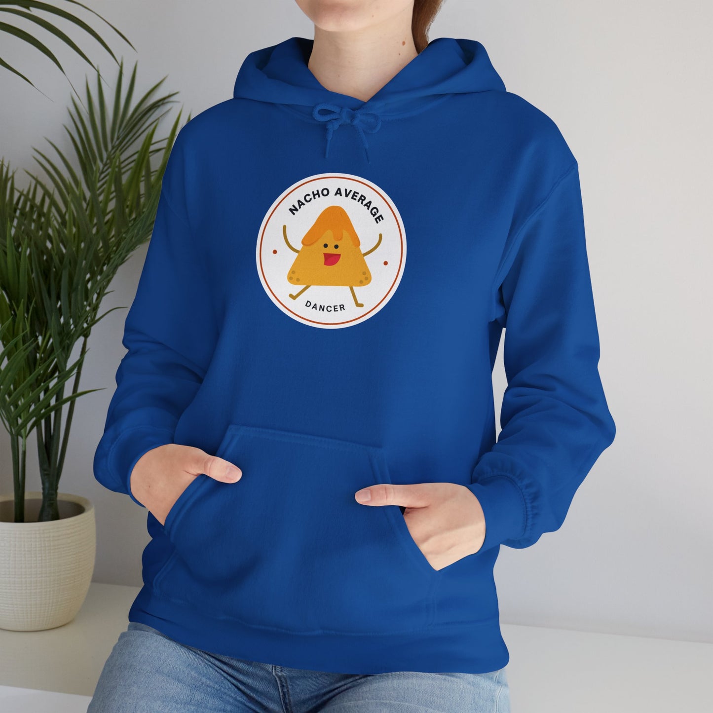 "Nacho Average Dancer" Unisex Hooded Sweatshirt – Funny Dance Pun Hoodie with Cute Nacho Graphic | Cozy Gift for Dancers & Food Lovers