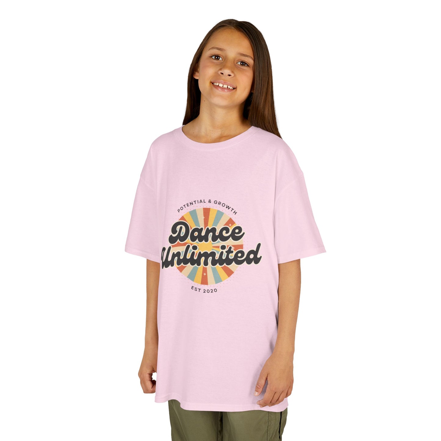 “Dance Unlimited: Potential & Growth” Retro Graphic T-Shirt for Kids – Motivational Dance Shirt - Youth Dance Inspiration Tee