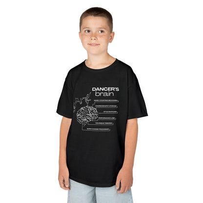 “Dancer’s Brain” Youth Short Sleeve Tee with Funny Dance Brain Graphic – Personalized Dance T-Shirt for Kids & Teens, Custom Name or Studio Option