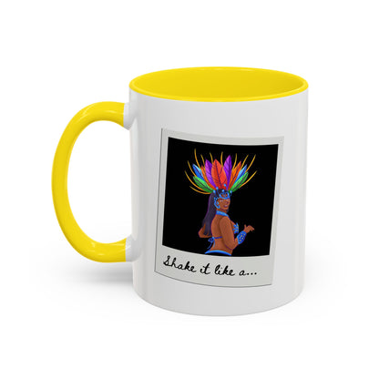 "Shake It Like a..." Accent Coffee Mug – Fun Dance Quote Ceramic Mug for Dancers and Music Lovers