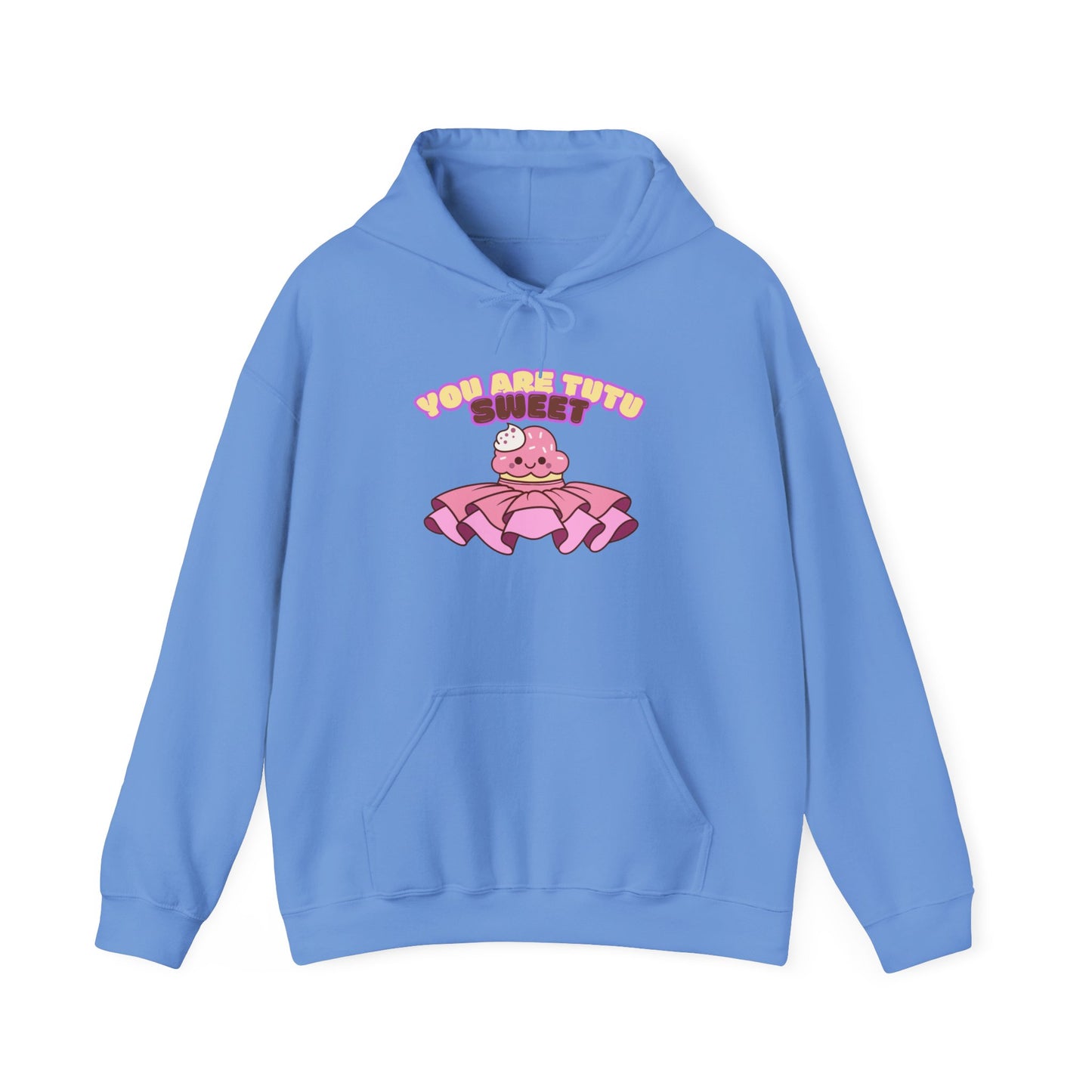 "You Are Tutu Sweet" Unisex Heavy Blend Hooded Sweatshirt – Kawaii Cupcake in Tutu Dance Graphic Hoodie for Adults and Teens