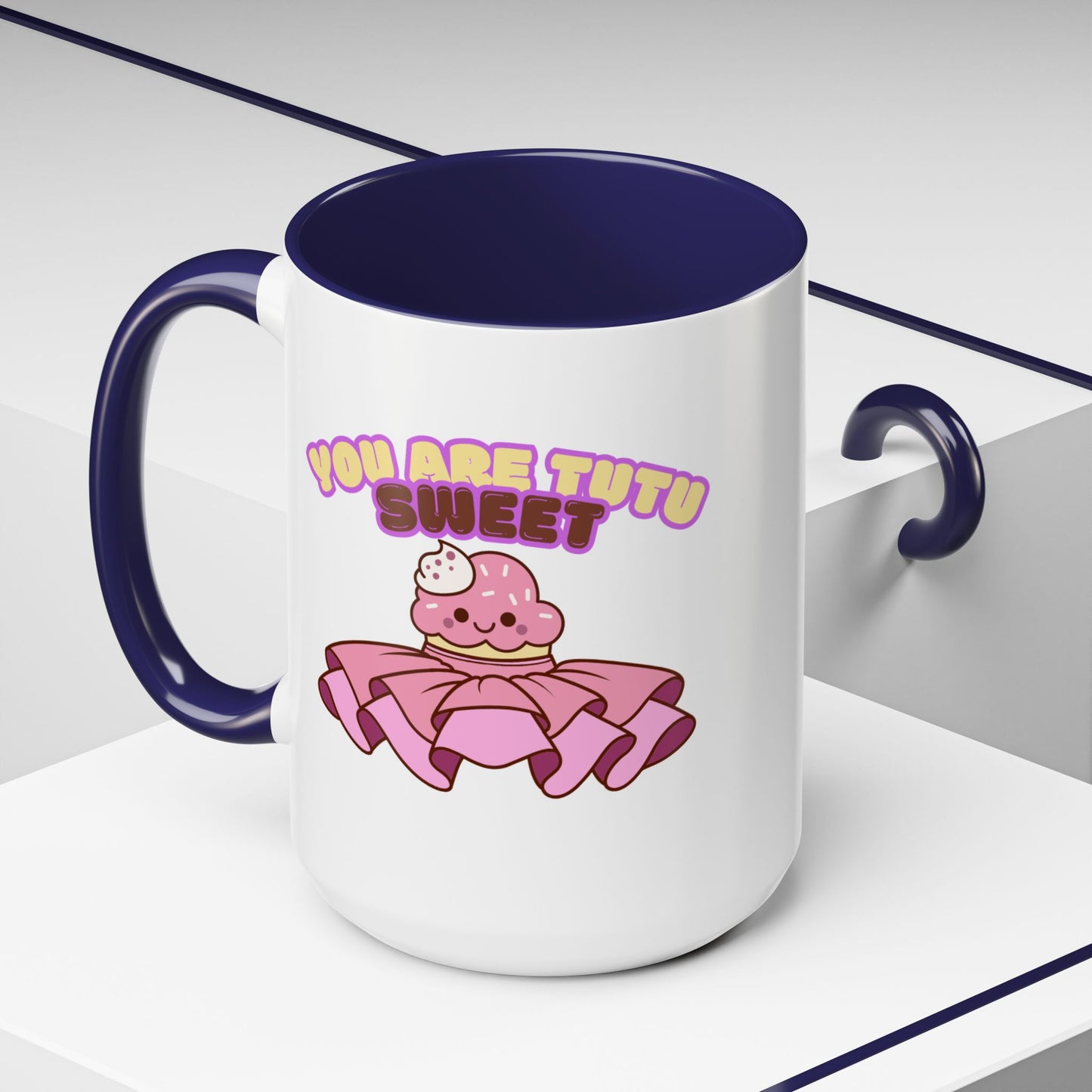 "You Are Tutu Sweet" Accent Coffee Mug – Cute Ballet Pun with Kawaii Ceramic Mug for Dancers and Dance Lovers