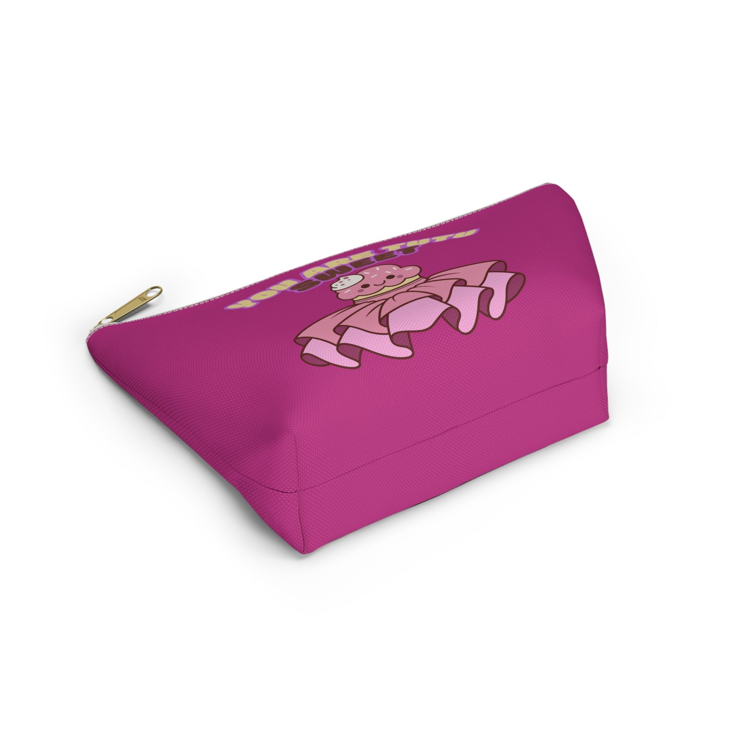 "You Are Tutu Sweet" Accessory Pouch & Makeup Bag – Kawaii Cupcake with Tutu Graphic