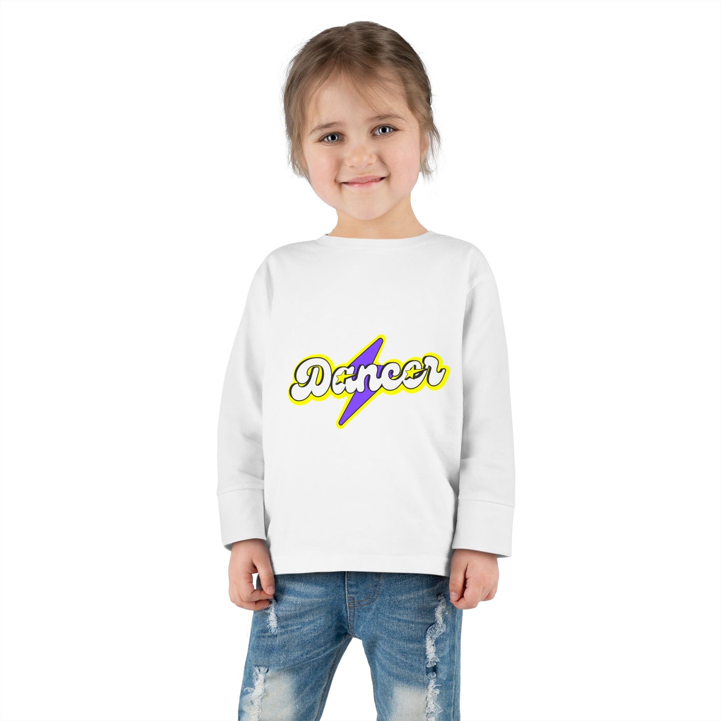 "Dancer" Toddler Dance T-Shirt – Bold Superhero-Inspired Long Sleeve Tee for Kids