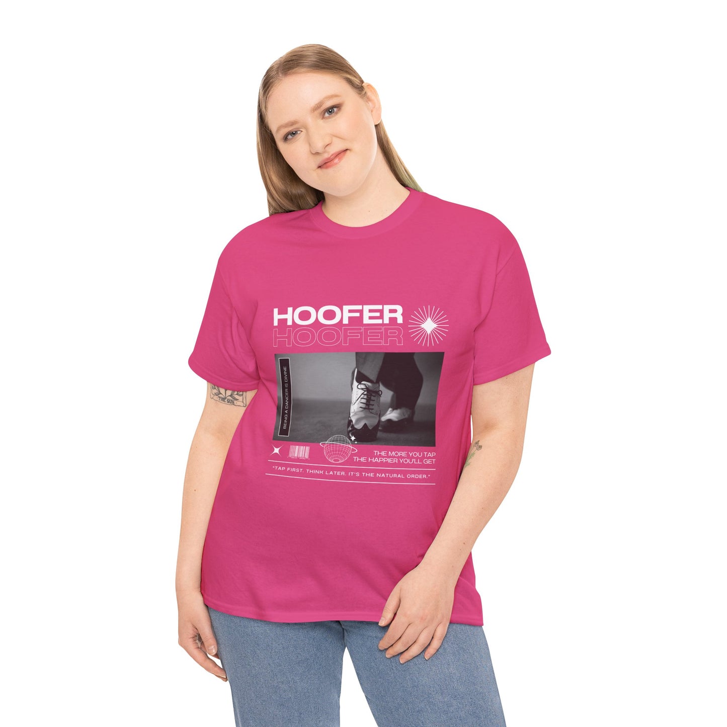 “Hoofer" Tap Dance Unisex Heavy Cotton Tee – Streetwear-Inspired Tap Shoes Graphic T-Shirt for Dancers