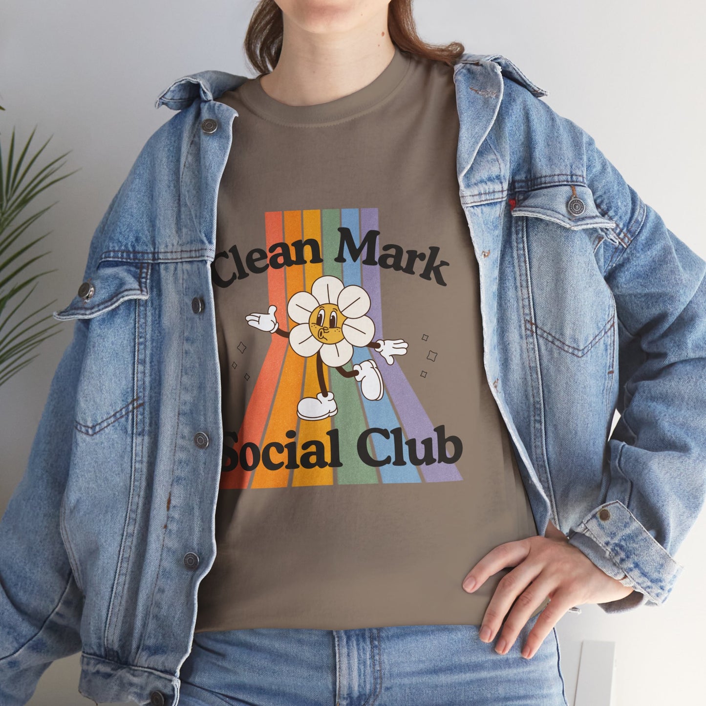 “Clean Mark Social Club” Unisex Heavy Cotton T-Shirt – Streetwear-Inspired Dance Graphic Tee for Adults & Kids