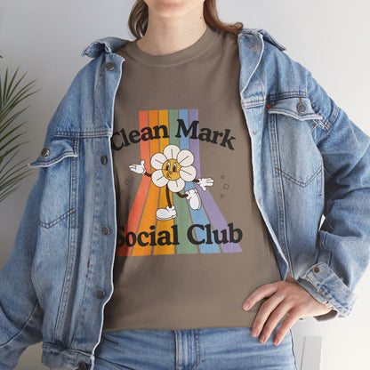 “Clean Mark Social Club” Unisex Heavy Cotton T-Shirt – Streetwear-Inspired Dance Graphic Tee for Adults & Kids