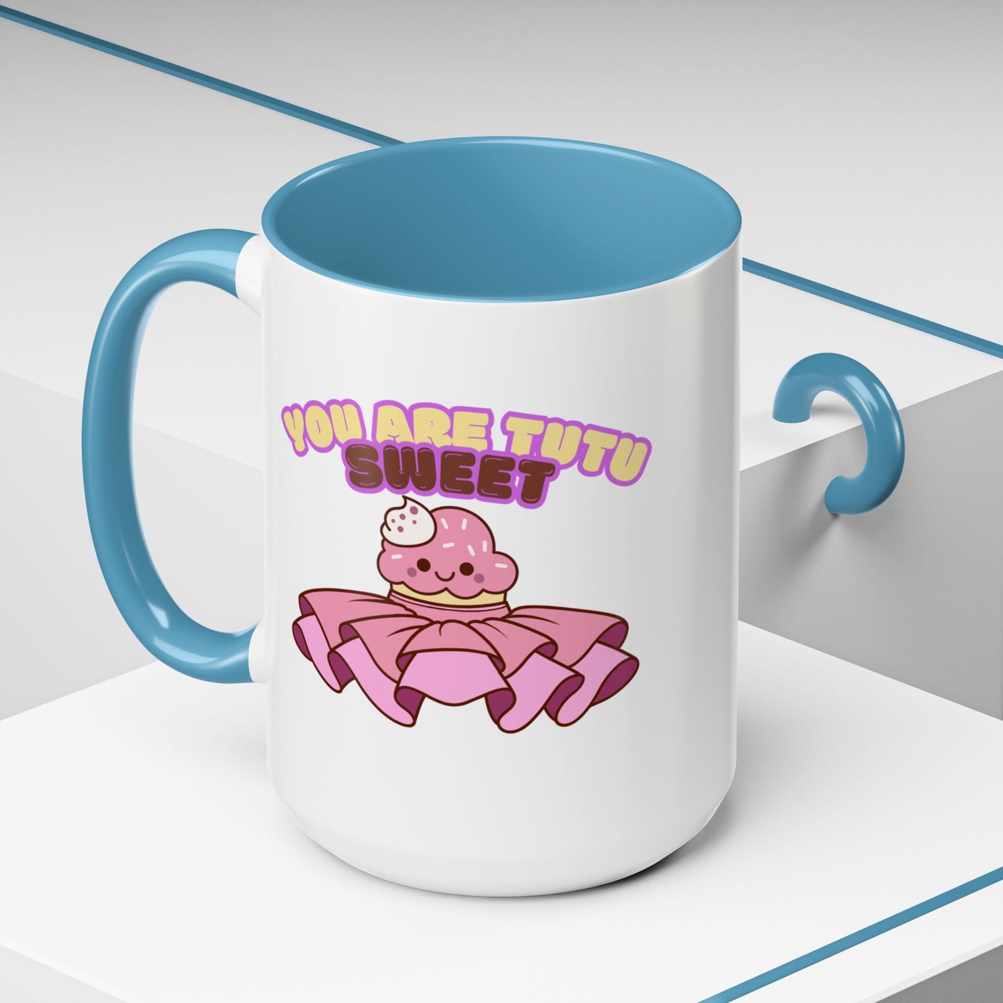 "You Are Tutu Sweet" Accent Coffee Mug – Cute Ballet Pun with Kawaii Ceramic Mug for Dancers and Dance Lovers