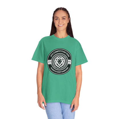 "Jeté Competition Team,  Always Keep Dancing" Unisex Garment-Dyed T-Shirt – Collegiate-Style Dance Graphic Tee – Shirt for Dancers & Teams