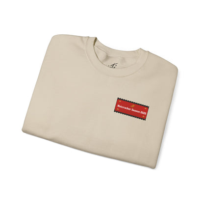 “Let’s Get to Cracking” Back Print ADULT Sweatshirt + Nutcracker 2025 Front – Unisex Heavy Blend Crewneck | Ballet Holiday Dance Sweatshirt