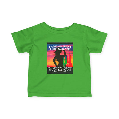 "Line Dancer, Get Your Boots in Line" Western-Inspired Graphic – Infant Fine Jersey Dance Tee