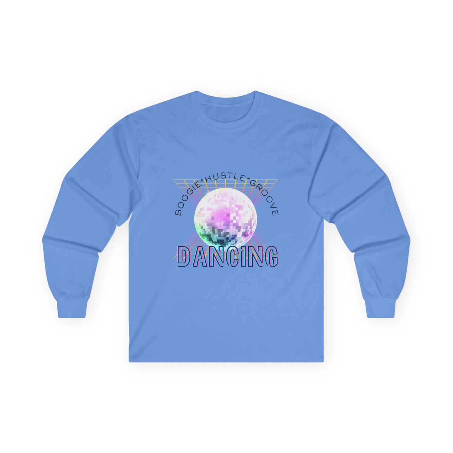 "Boogie, Hustle, Groove - Dancing" Streetwear Dance Graphic – Unisex Long Sleeve Tee