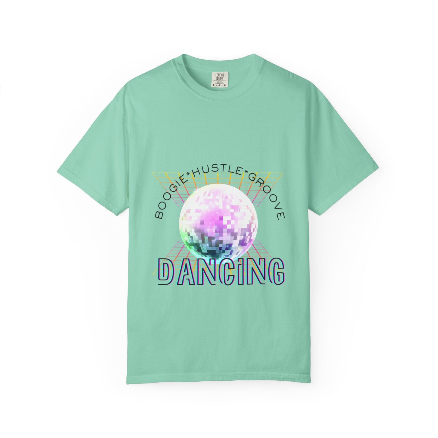 "Boogie, Hustle, Groove - Dancing" Streetwear Dance Graphic – Unisex Garment-Dyed T-Shirt