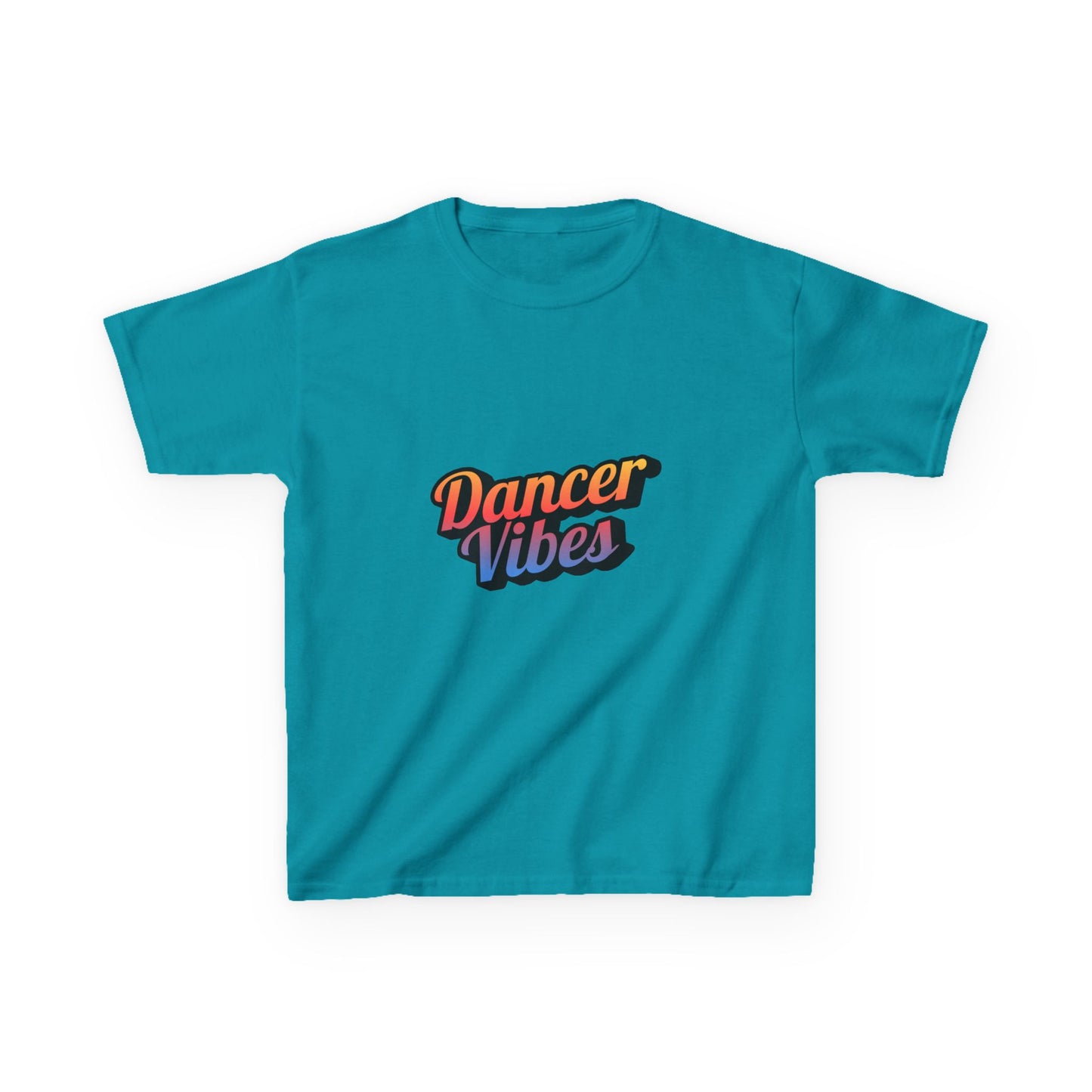 “Dancer Vibes” Colorful Graphic Tee for Kids | Dance-Themed Short Sleeve Shirt - Youth Dance T-Shirt