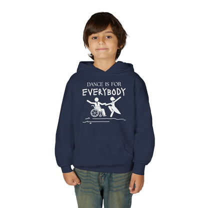 “Dance Is for Everybody” Unisex Youth Hoodie – Inclusive Dance Hoodie for Kids & Teens, Personalized with Name or Studio