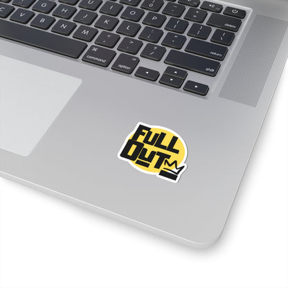 "Full Out" Kiss-Cut Sticker – Bold Streetwear-Inspired Dance Graphic – Urban Dance-Themed Vinyl Sticker for Laptops, Journals & Water Bottles