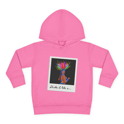 "Shake It Like a..." Toddler Pullover Hoodie – Carnival Samba Dancer Graphic Fleece Sweatshirt for Kids