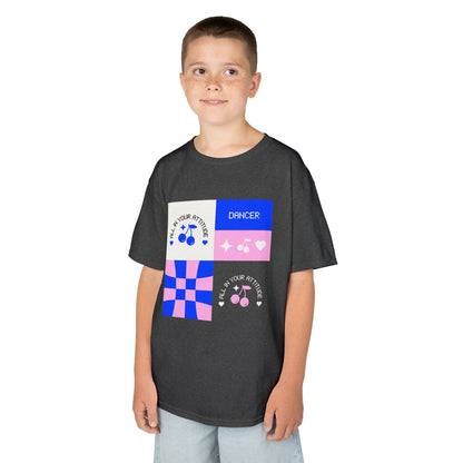 "Dancer - All in Your Attitude" Retro Graphic Tee for Kids - Youth Dance T-Shirt