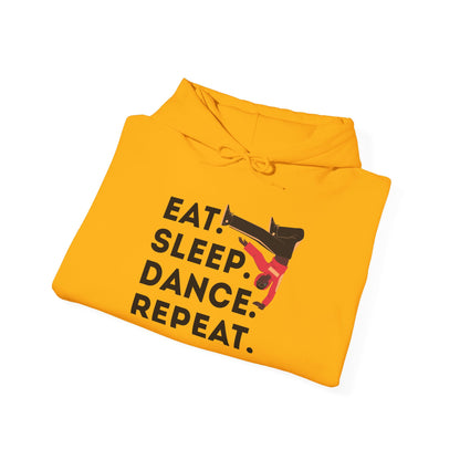 "Eat Sleep Dance Repeat" Unisex Dance Hoodie – Bold B-Boy Streetwear Sweatshirt
