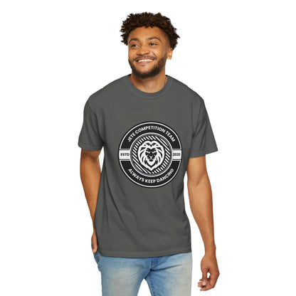 "Jeté Competition Team,  Always Keep Dancing" Unisex Garment-Dyed T-Shirt – Collegiate-Style Dance Graphic Tee – Shirt for Dancers & Teams