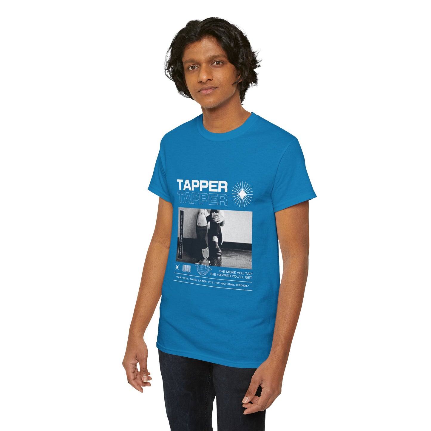 “Tapper” Tap Dance Unisex Heavy Cotton Tee – Streetwear-Inspired Tap Shoes Graphic T-Shirt for Dancers