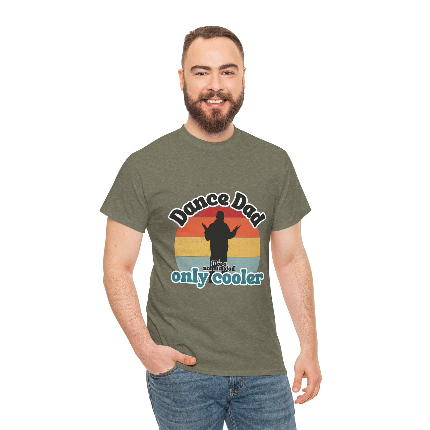 "Dance Dad" Unisex Heavy Cotton Tee – Funny Retro Dance Shirt for Cool Dads