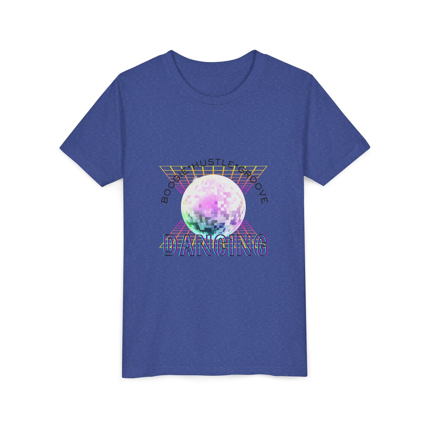 "Boogie, Hustle, Groove - Dancing" Streetwear Dance Graphic – Youth Short Sleeve Tee