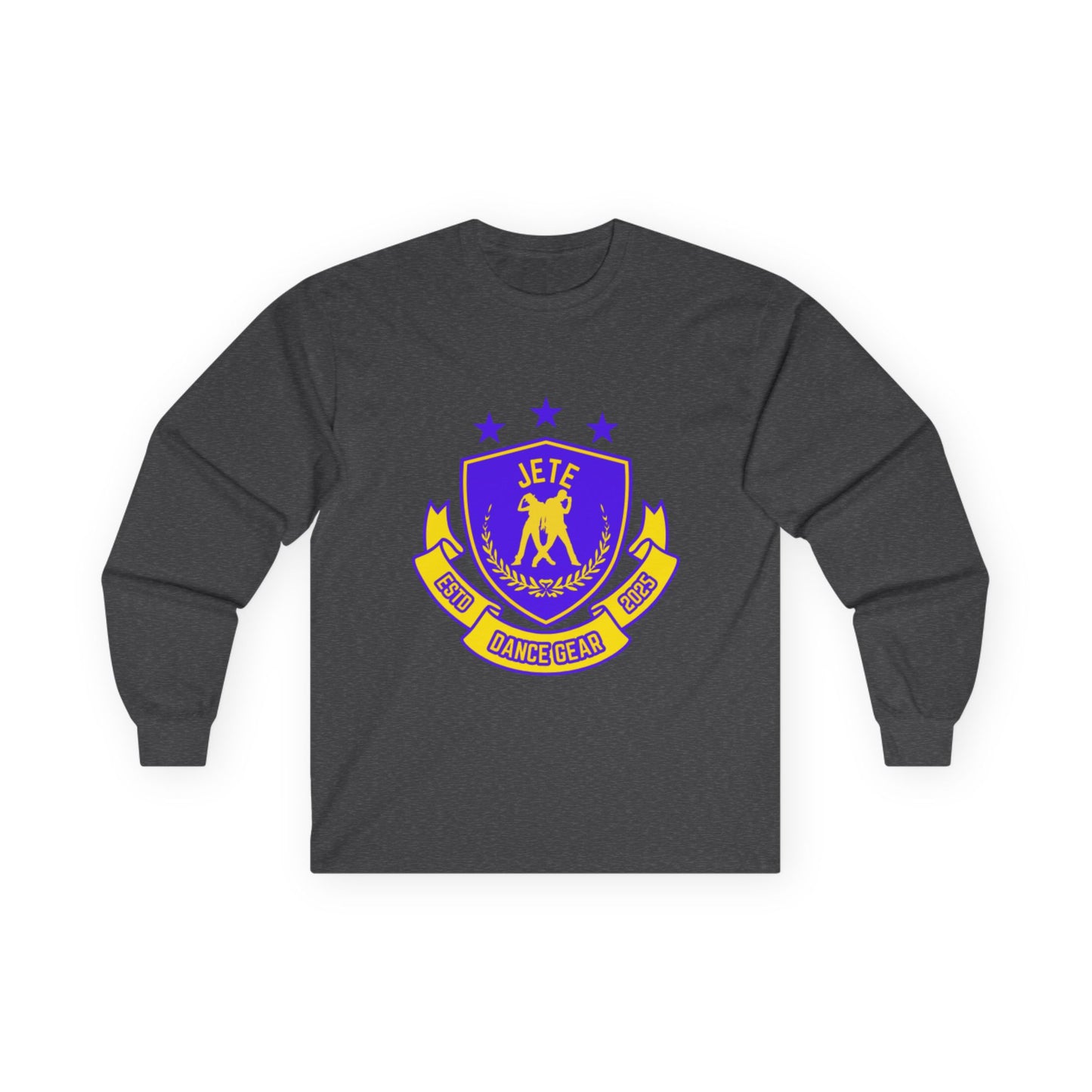 "Jeté Dance Gear" Unisex Long Sleeve Tee – Collegiate-Inspired Dance Shirt for Dancers, Teams & Studio Spirit Wear