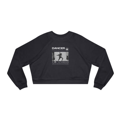 “Dancer” Jazz-Inspired Pose Streetwear Graphic | Jazz & Ballet Dance Sweatshirt for Dancers & Enthusiasts - Women’s Cropped Sweatshirt