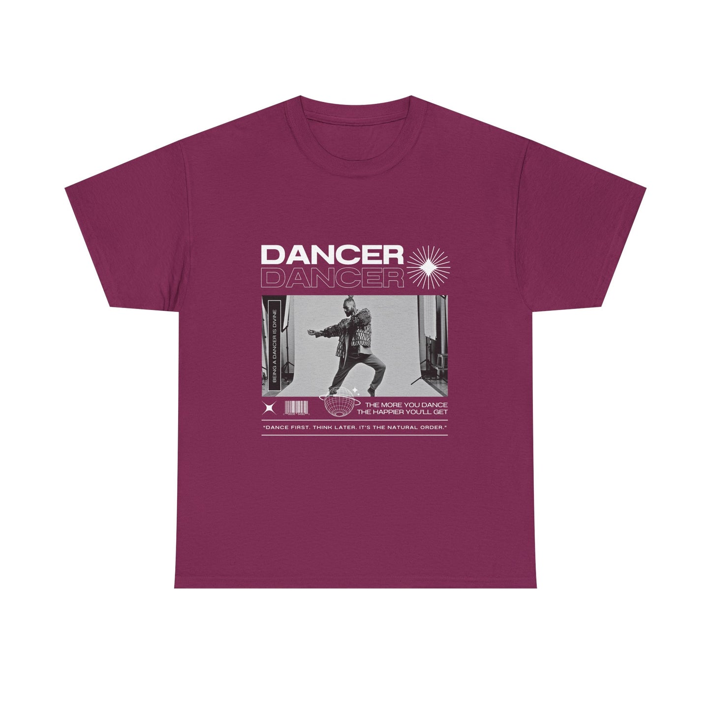 "Dancer "Jazz Pose Unisex Heavy Cotton Tee – Streetwear-Inspired Jazz Dance Graphic T-Shirt for Performers