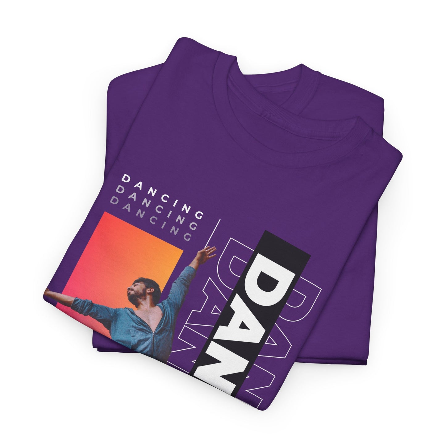 “Dancing” Streetwear-Inspired Male Dancer Unisex Heavy Cotton Tee – Urban Dance Graphic T-Shirt for Performers and Dance Lovers