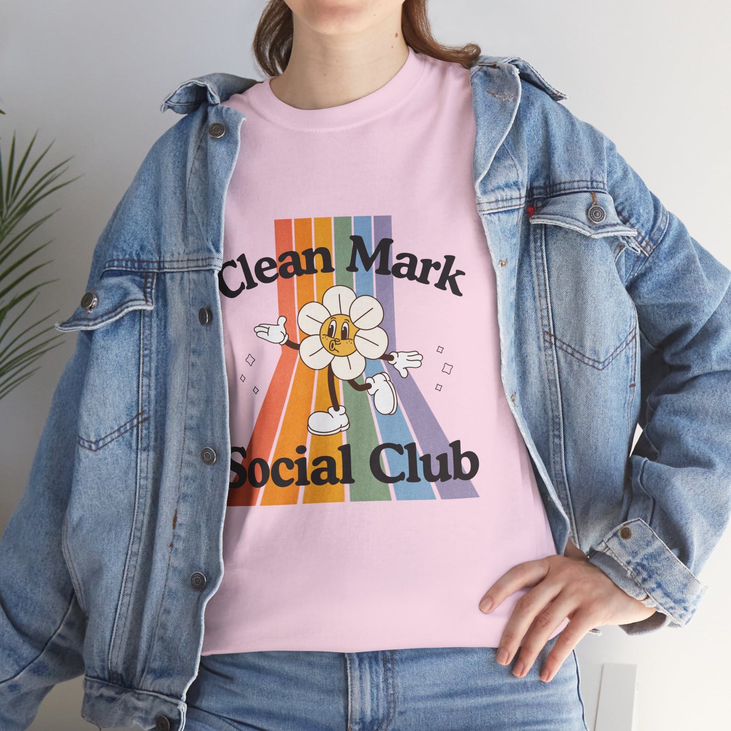 “Clean Mark Social Club” Unisex Heavy Cotton T-Shirt – Streetwear-Inspired Dance Graphic Tee for Adults & Kids