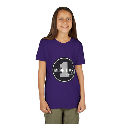 “One More Time is a Lie” Bold Emblem Dancer Graphic T-Shirt for Kids – Funny Dance Rehearsal Shirt - Youth Dance Tee
