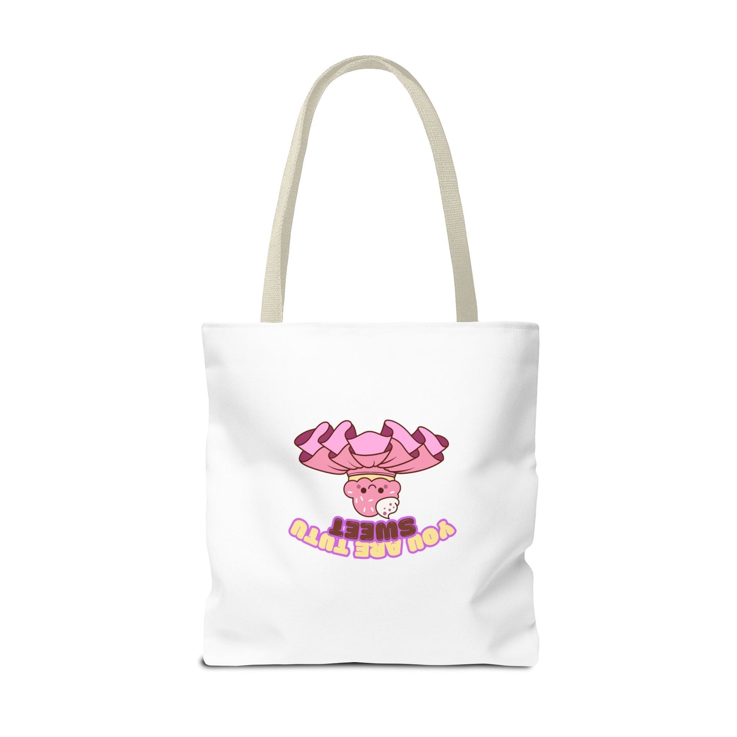 "You Are Tutu Sweet" Kawaii Cupcake Dance Tote Bag – Cute Canvas Bag for Dancers, Dance Moms & Ballet Lovers | Dance Gift Idea