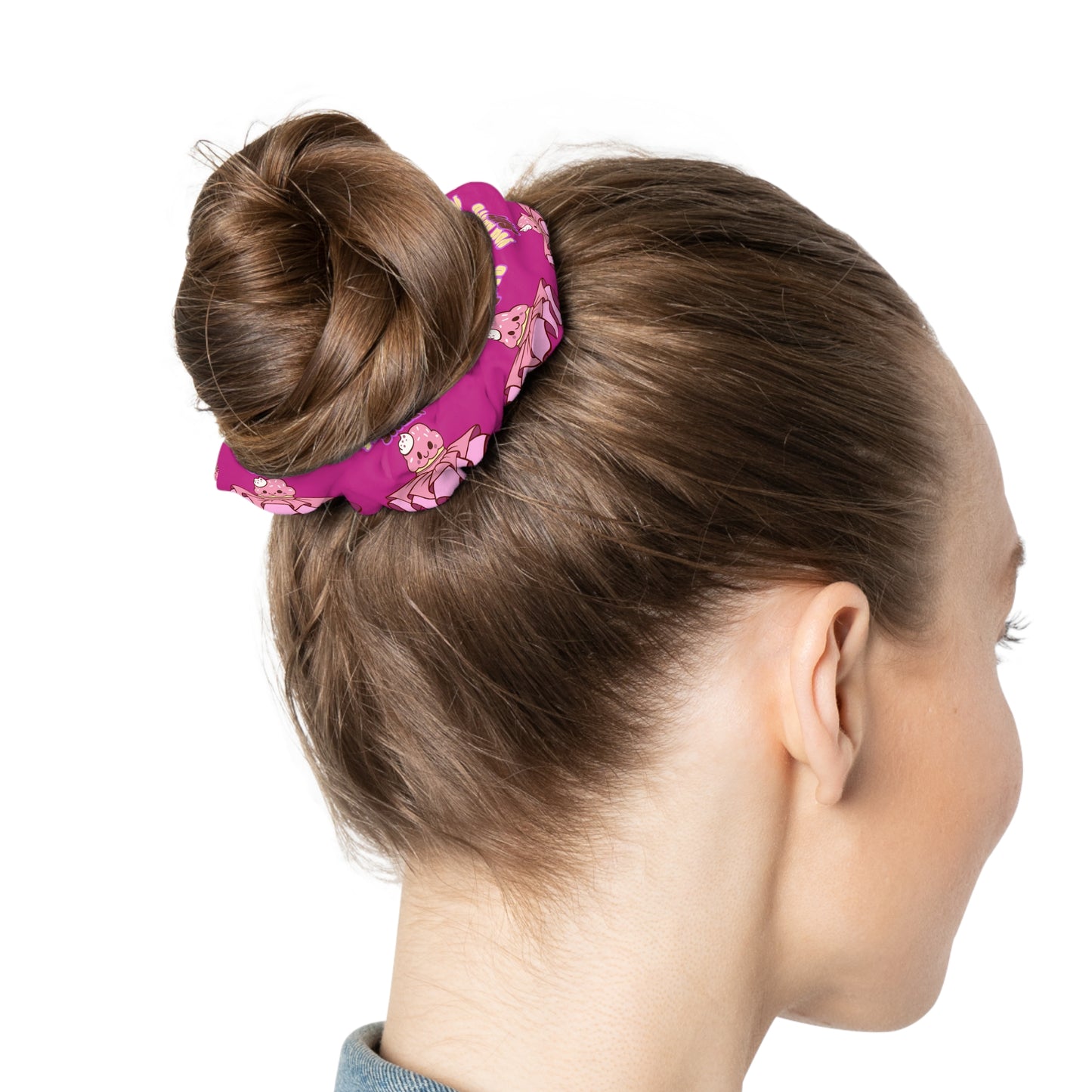 “You Are Tutu Sweet” Scrunchie – Kawaii Cupcake Dance Hair Accessory with Cute Tutu Graphic