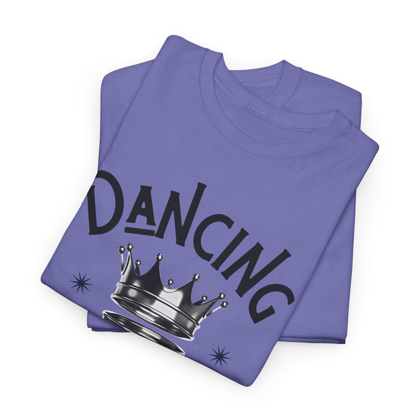“Dancing Queen" Unisex Heavy Cotton T-Shirt with Crown Graphic – Dance-Inspired Graphic Tee for Adults & Kids