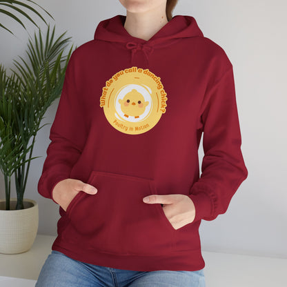 "What do you call a dancing chick? Poultry in Motion" Unisex Dance Hoodie – Funny Dancing Chick Graphic Sweatshirt for Dancers