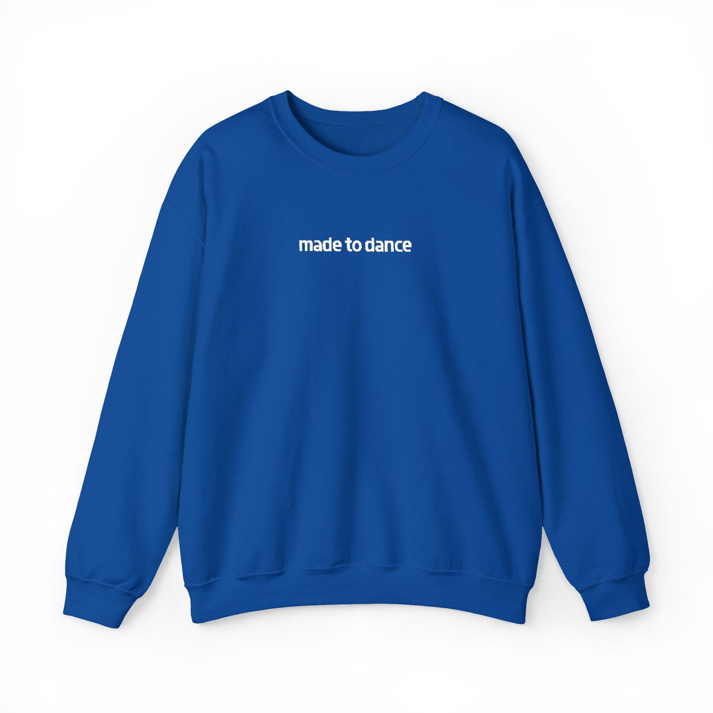 “Made to Dance" Unisex Heavy Blend™ Crewneck Sweatshirt – Embroidered Dance-Inspired Pullover for Adults & Kids