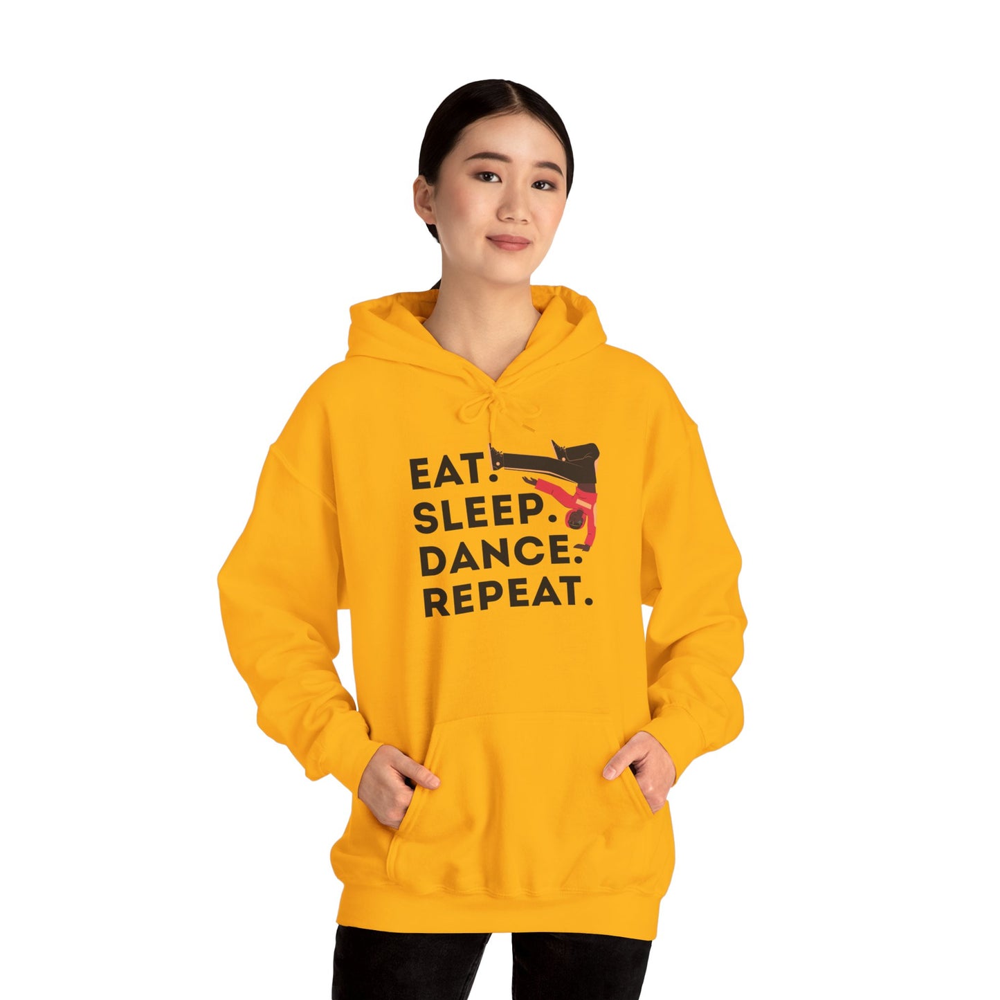 "Eat Sleep Dance Repeat" Unisex Dance Hoodie – Bold B-Boy Streetwear Sweatshirt