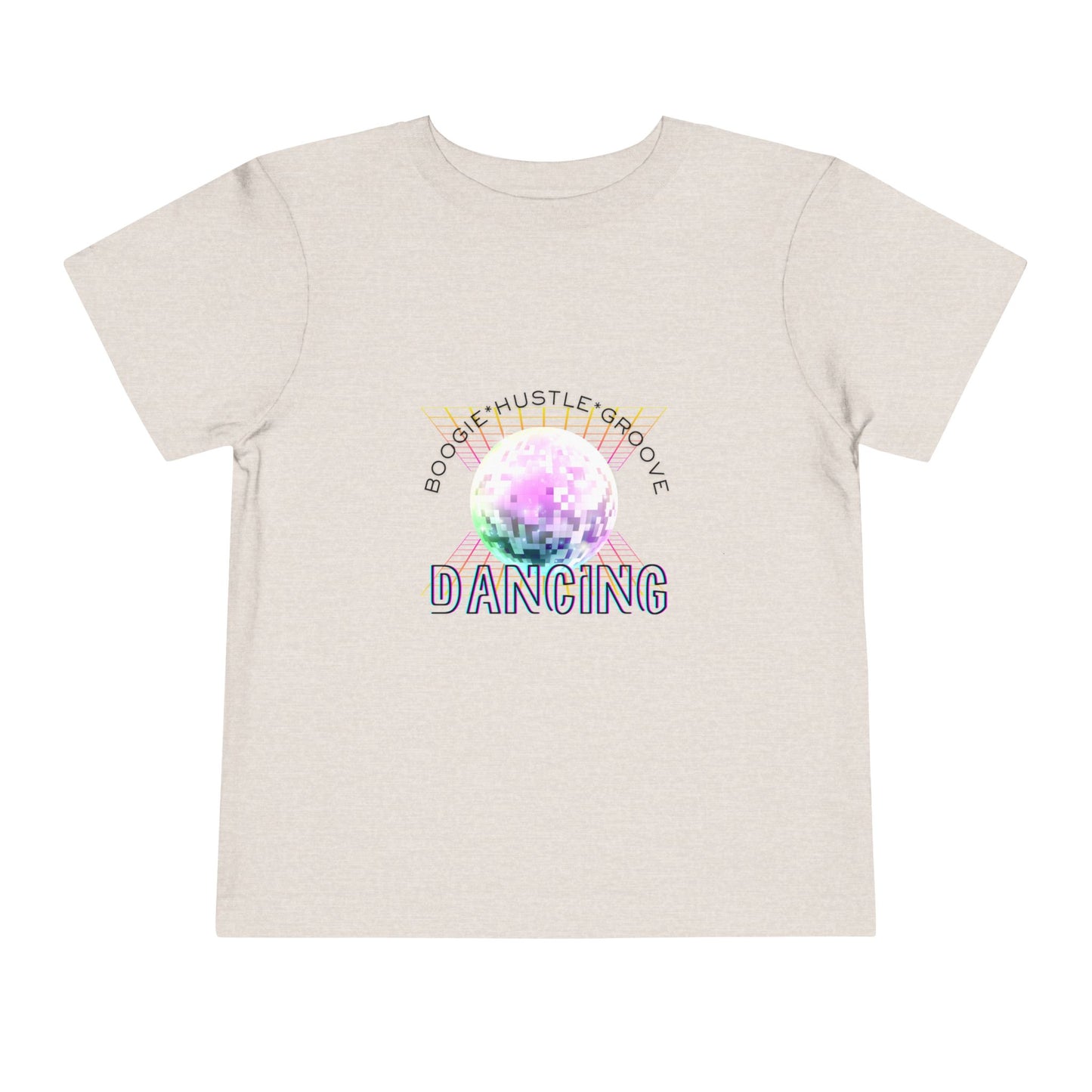 "Boogie, Hustle, Groove - Dancing" Streetwear Dance Graphic – Toddler Short Sleeve Tee