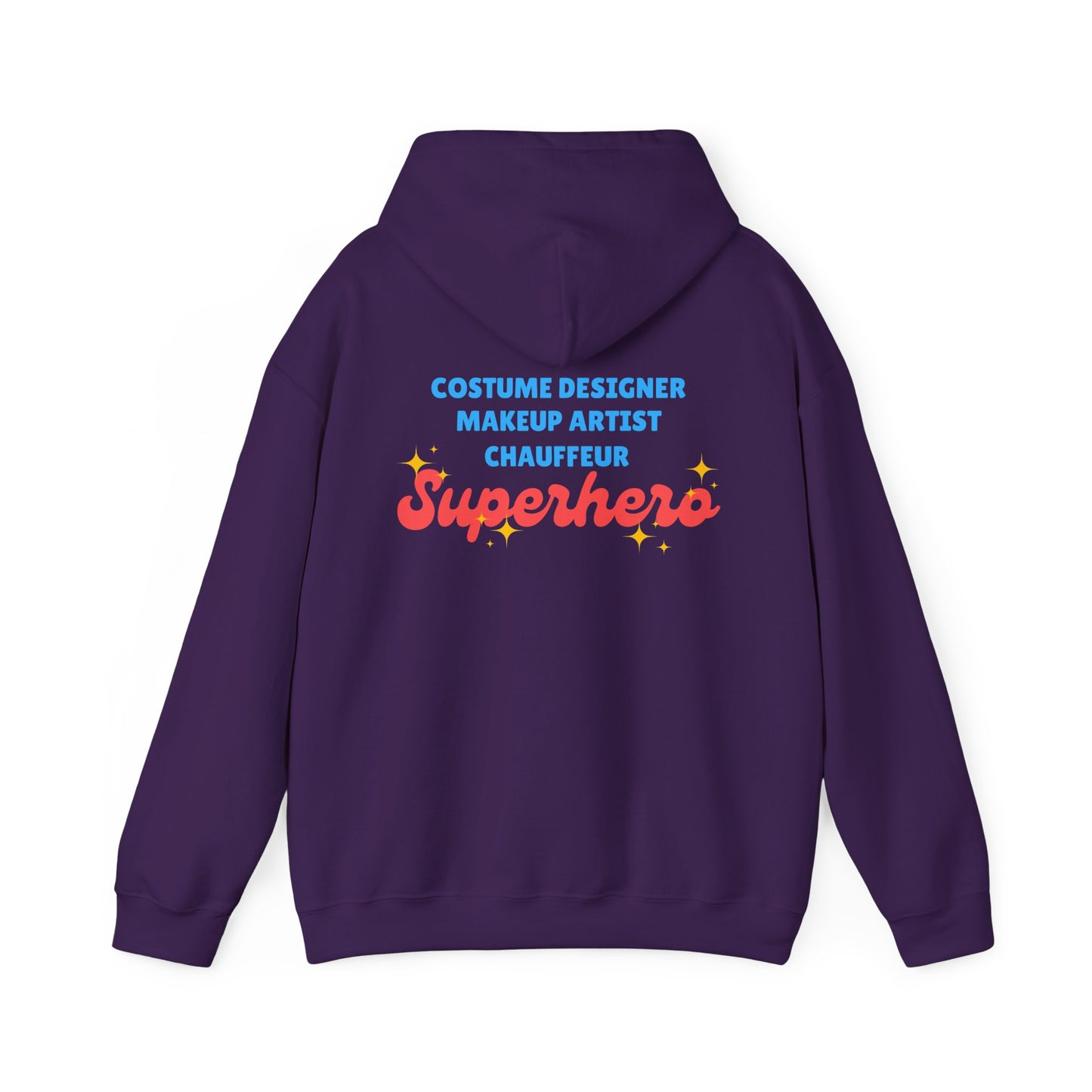 "Dance Mom" Superhero Hoodie – Floral Front Graphic & Fun Back Design | Unisex Hooded Sweatshirt for Proud Dance Parents