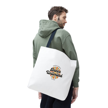 "Dance Unlimited, Potential & Growth" Canvas Tote Bag – Retro Graphic Dance Bag | Stylish Reusable Dance Tote for Dancers & Dance Moms