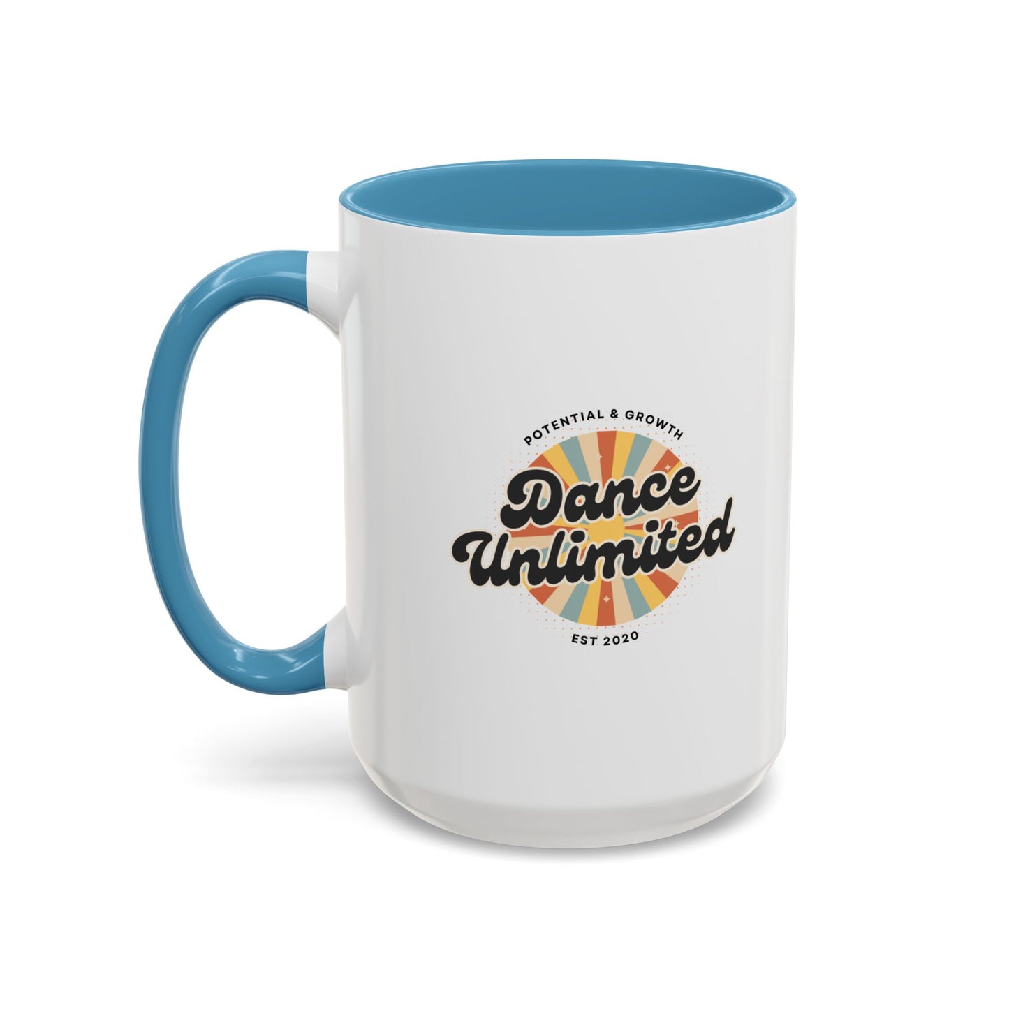"Dance Unlimited – Potential & Growth" Accent Coffee Mug – Retro-Inspired Ceramic Mug for Dancers and Creative Dreamers
