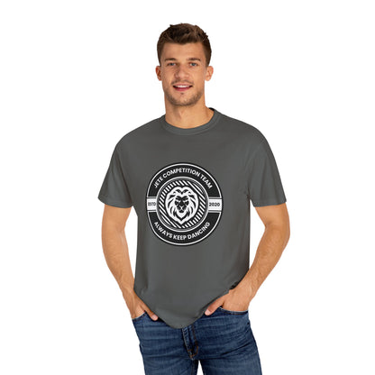 "Jeté Competition Team,  Always Keep Dancing" Unisex Garment-Dyed T-Shirt – Collegiate-Style Dance Graphic Tee – Shirt for Dancers & Teams